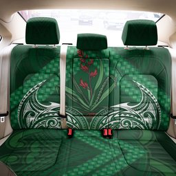 Rongoa Maori New Zealand Harakeke Back Car Seat Cover NZ Weaving Pattern Green