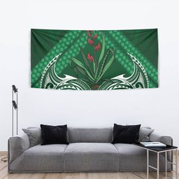 Rongoa Maori New Zealand Harakeke Tapestry NZ Weaving Pattern Green