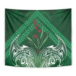 Rongoa Maori New Zealand Harakeke Tapestry NZ Weaving Pattern Green