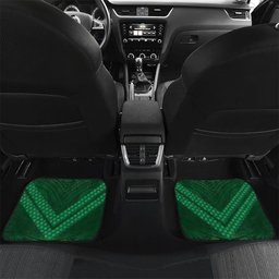 Rongoa Maori New Zealand Harakeke Car Mats NZ Weaving Pattern Green