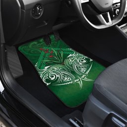 Rongoa Maori New Zealand Harakeke Car Mats NZ Weaving Pattern Green
