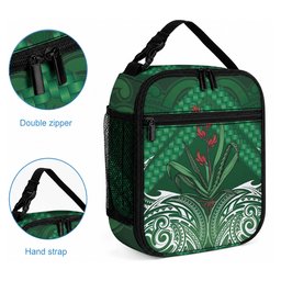 Rongoa Maori New Zealand Harakeke Lunch Bag NZ Weaving Pattern Green