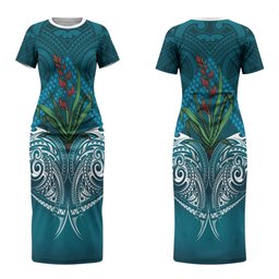 Rongoa Maori New Zealand Harakeke Couples Matching Short Sleeve Bodycon Dress and Hawaiian Shirt NZ Weaving Pattern Dark Teal