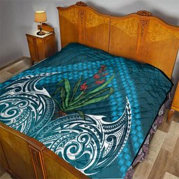 Rongoa Maori New Zealand Harakeke Quilt NZ Weaving Pattern Dark Teal