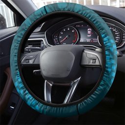 Rongoa Maori New Zealand Harakeke Steering Wheel Cover NZ Weaving Pattern Dark Teal