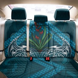 Rongoa Maori New Zealand Harakeke Back Car Seat Cover NZ Weaving Pattern Dark Teal