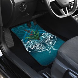 Rongoa Maori New Zealand Harakeke Car Mats NZ Weaving Pattern Dark Teal