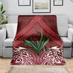 Rongoa Maori New Zealand Harakeke Blanket NZ Weaving Pattern Red
