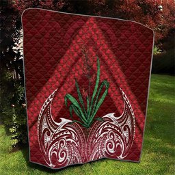 Rongoa Maori New Zealand Harakeke Quilt NZ Weaving Pattern Red