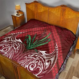 Rongoa Maori New Zealand Harakeke Quilt NZ Weaving Pattern Red