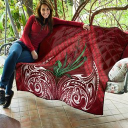 Rongoa Maori New Zealand Harakeke Quilt NZ Weaving Pattern Red