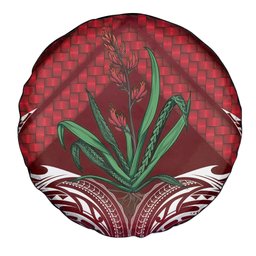 Rongoa Maori New Zealand Harakeke Spare Tire Cover NZ Weaving Pattern Red