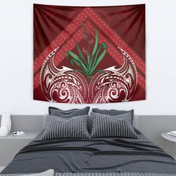 Rongoa Maori New Zealand Harakeke Tapestry NZ Weaving Pattern Red