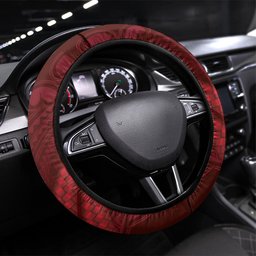 Rongoa Maori New Zealand Harakeke Steering Wheel Cover NZ Weaving Pattern Red