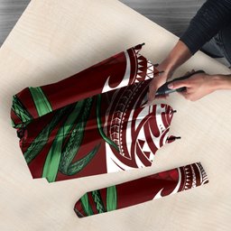 Rongoa Maori New Zealand Harakeke Umbrella NZ Weaving Pattern Red
