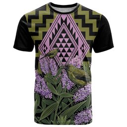 Rongoa Maori New Zealand Koromiko T Shirt NZ Hebe Korimako Bellbird Poutama
