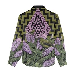 Rongoa Maori New Zealand Koromiko Women Casual Shirt NZ Hebe Korimako Bellbird Poutama