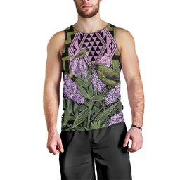 Rongoa Maori New Zealand Koromiko Men Tank Top NZ Hebe Korimako Bellbird Poutama