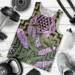 Rongoa Maori New Zealand Koromiko Men Tank Top NZ Hebe Korimako Bellbird Poutama