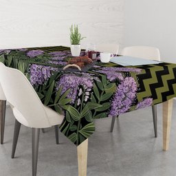 Rongoa Maori New Zealand Koromiko Tablecloth NZ Hebe Korimako Bellbird Poutama