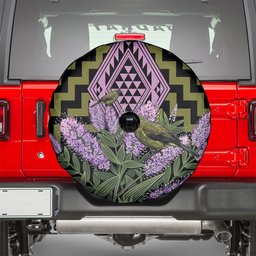 Rongoa Maori New Zealand Koromiko Spare Tire Cover NZ Hebe Korimako Bellbird Poutama