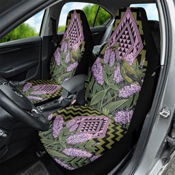 Rongoa Maori New Zealand Koromiko Car Seat Cover NZ Hebe Korimako Bellbird Poutama