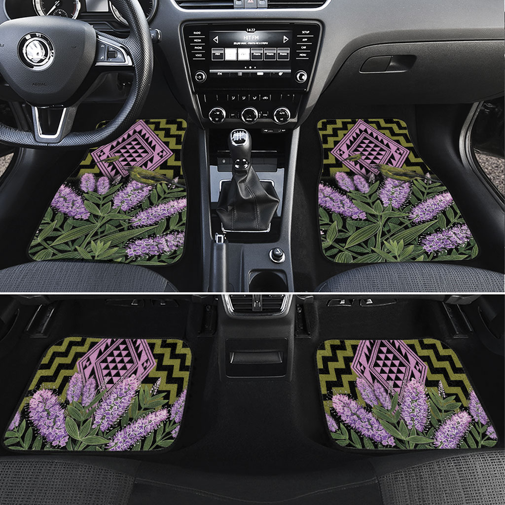 Rongoa Maori New Zealand Koromiko Car Mats NZ Hebe Korimako Bellbird Poutama