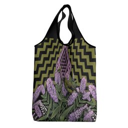 Rongoa Maori New Zealand Koromiko Grocery Bag NZ Hebe Korimako Bellbird Poutama