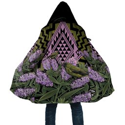 Rongoa Maori New Zealand Koromiko Cloak NZ Hebe Korimako Bellbird Poutama