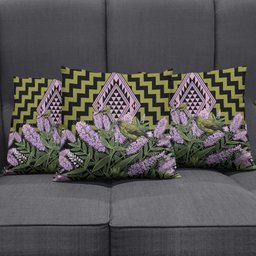 Rongoa Maori New Zealand Koromiko Pillow Cover NZ Hebe Korimako Bellbird Poutama