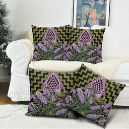 Rongoa Maori New Zealand Koromiko Pillow Cover NZ Hebe Korimako Bellbird Poutama