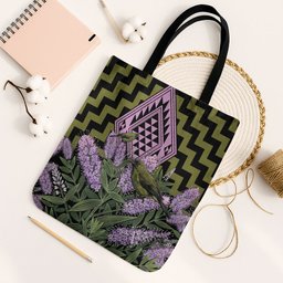 Rongoa Maori New Zealand Koromiko Tote Bag NZ Hebe Korimako Bellbird Poutama