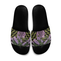 Rongoa Maori New Zealand Koromiko Slide Sandals NZ Hebe Korimako Bellbird Poutama