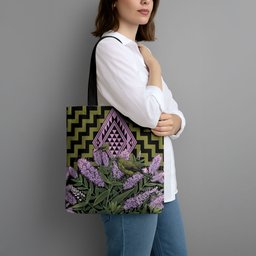 Rongoa Maori New Zealand Koromiko Tote Bag NZ Hebe Korimako Bellbird Poutama