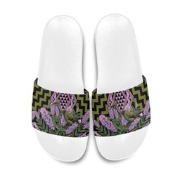Rongoa Maori New Zealand Koromiko Slide Sandals NZ Hebe Korimako Bellbird Poutama