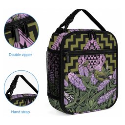 Rongoa Maori New Zealand Koromiko Lunch Bag NZ Hebe Korimako Bellbird Poutama
