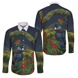 Rongoa Maori New Zealand Rata Family Matching Puletasi and Hawaiian Shirt NZ Tui Bird Forest Vibes