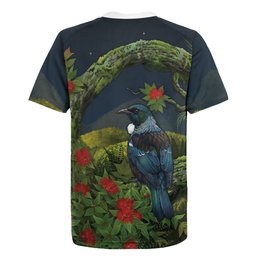 Rongoa Maori New Zealand Rata Rugby Jersey NZ Tui Bird Forest Vibes