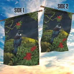 Rongoa Maori New Zealand Rata Garden Flag NZ Tui Bird Forest Vibes