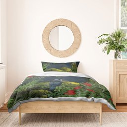 Rongoa Maori New Zealand Rata Bedding Set NZ Tui Bird Forest Vibes