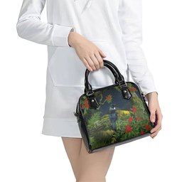 Rongoa Maori New Zealand Rata Shoulder Handbag NZ Tui Bird Forest Vibes