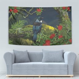 Rongoa Maori New Zealand Rata Tapestry NZ Tui Bird Forest Vibes