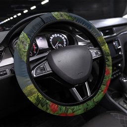 Rongoa Maori New Zealand Rata Steering Wheel Cover NZ Tui Bird Forest Vibes