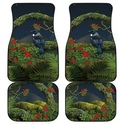 Rongoa Maori New Zealand Rata Car Mats NZ Tui Bird Forest Vibes