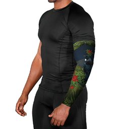 Rongoa Maori New Zealand Rata Arm Sleeves NZ Tui Bird Forest Vibes