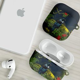 Rongoa Maori New Zealand Rata AirPods Case NZ Tui Bird Forest Vibes