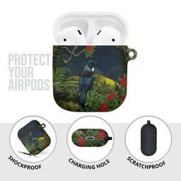 Rongoa Maori New Zealand Rata AirPods Case NZ Tui Bird Forest Vibes