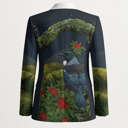 Rongoa Maori New Zealand Rata Blazer NZ Tui Bird Forest Vibes