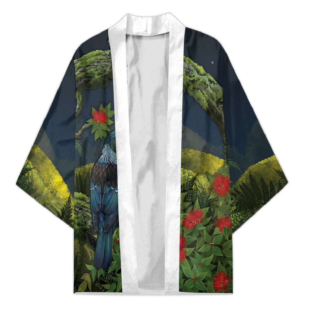 Rongoa Maori New Zealand Rata Kimono NZ Tui Bird Forest Vibes