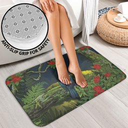 Rongoa Maori New Zealand Rata Bathroom Set NZ Tui Bird Forest Vibes